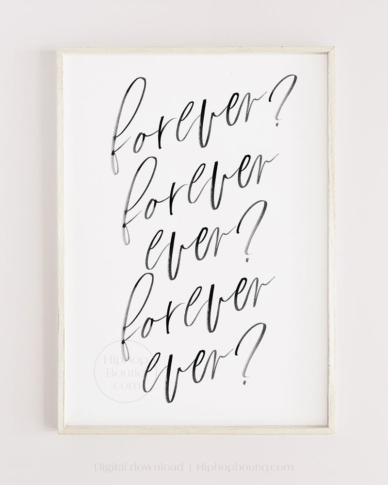 Forever ever? lyrics poster | Old school hip hop themed bedroom decor - HiphopBoutiq