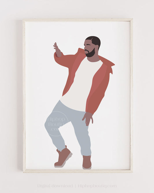 Rapper poster | Hip hop artist portrait printable - HiphopBoutiq