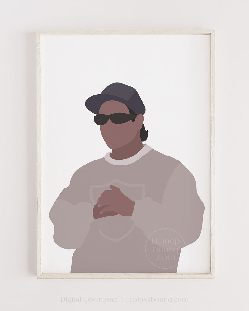 90's rapper poster | Hip hop wall art | Hip hop artist sign