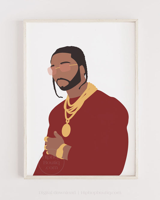 Rapper poster | Hip hop artist wall art | Rapper portrait - HiphopBoutiq