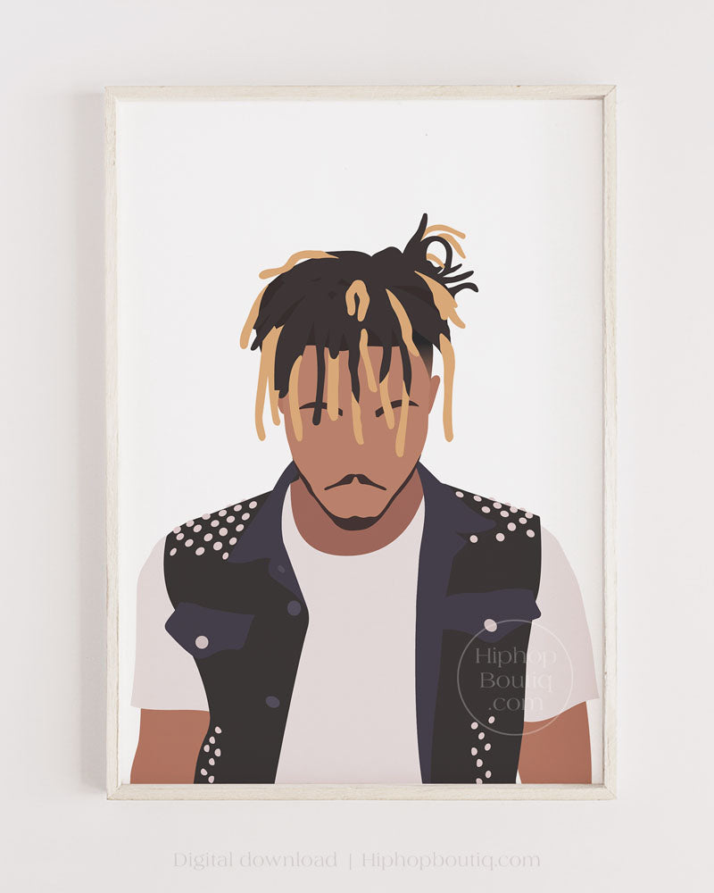 Rapper poster | Hip hop artist portrait printable - HiphopBoutiq