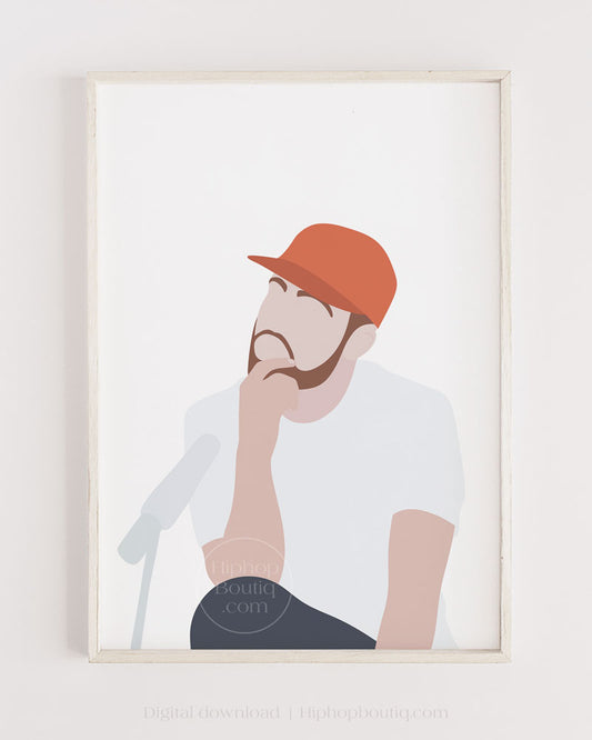 Rapper poster | Hip hop artist wall art | Rapper portrait - HiphopBoutiq