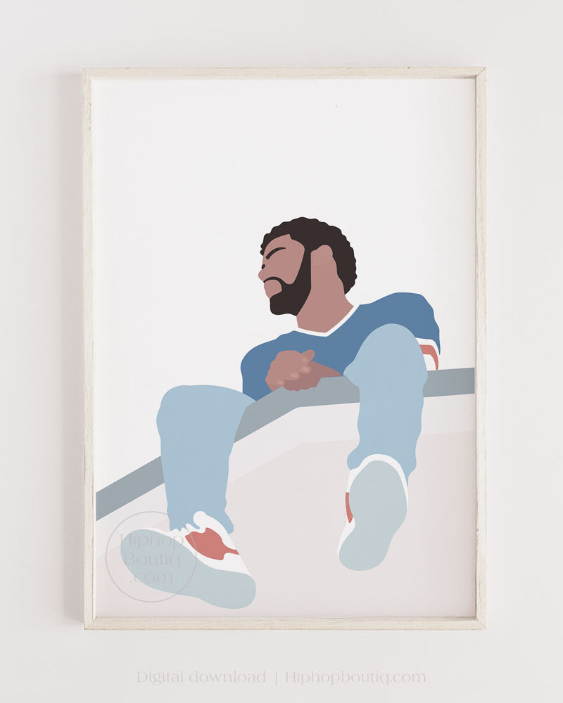 Rapper poster | Hip hop artist wall art | Rapper portrait - HiphopBoutiq