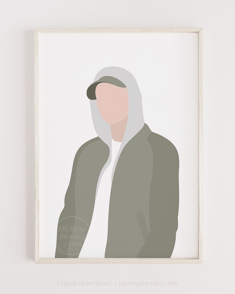 90's rapper poster | Hip hop artist sign | Hip hop wall art