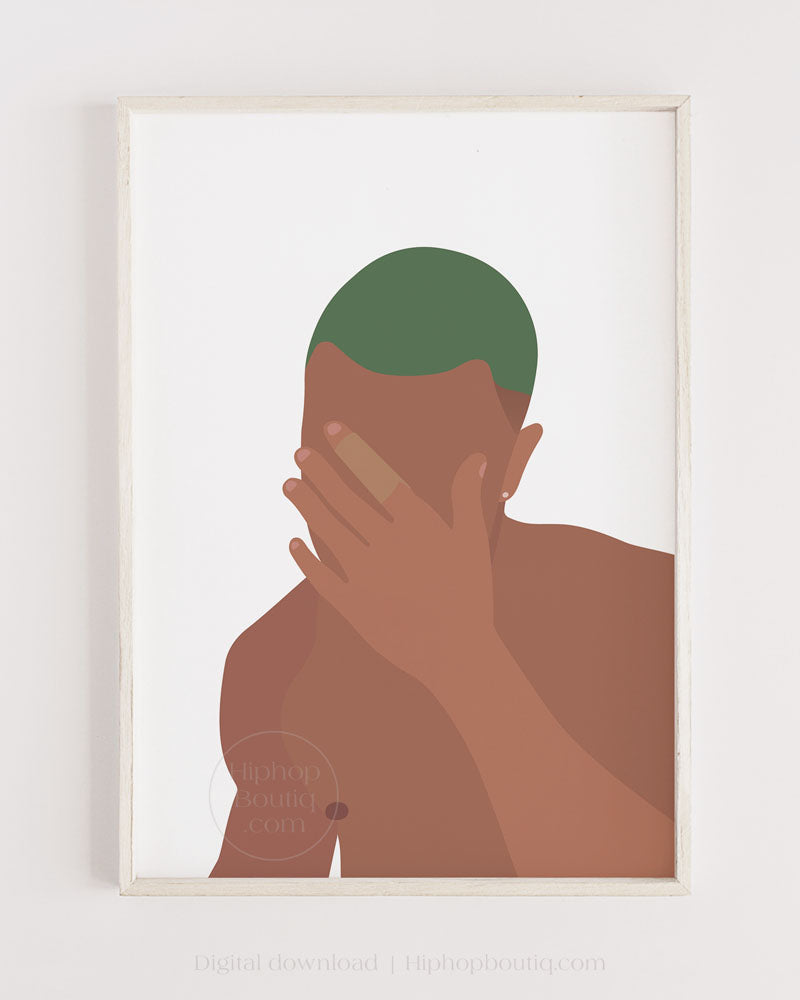 Rapper poster | Hip hop rapper portrait printable - HiphopBoutiq