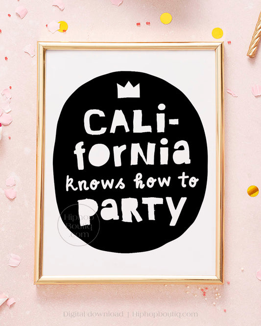 California knows how to party | Hip hop themed kids birthday decorations - HiphopBoutiq