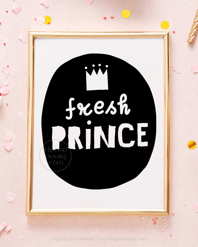 Prince decor sign for baby shower