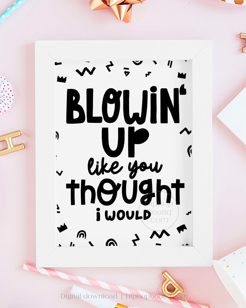 Hip Hop Theme Birthday Party Sign