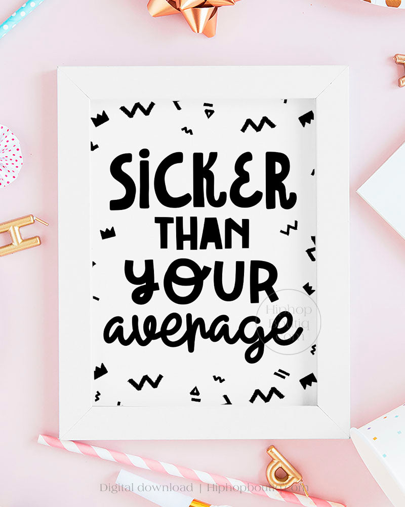 90s Hip Hop Geometric Birthday Sign