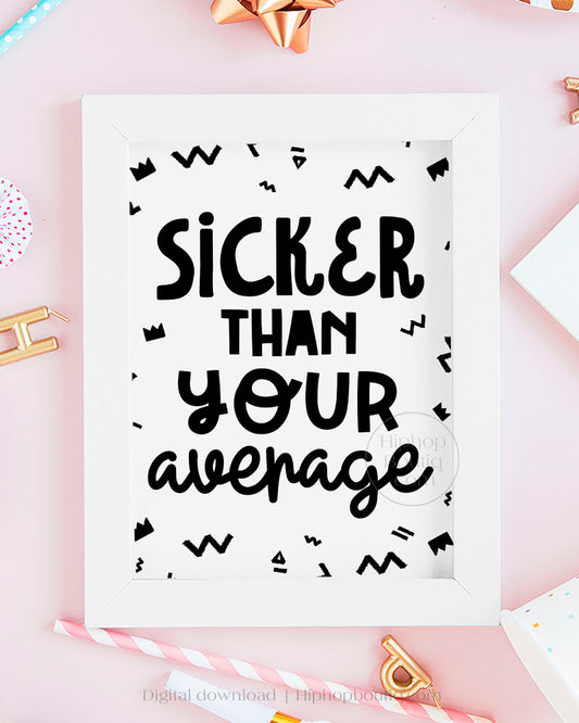 90s Hip Hop Geometric Birthday Sign
