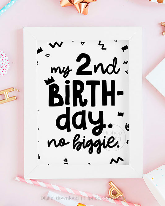 My 2nd Birthday Hip Hop Party Sign