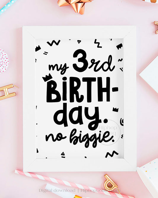 My 3rd Birthday 90s Hip Hop Party Sign