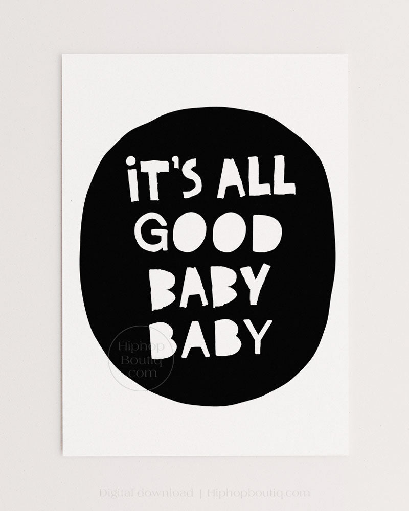 Hip hop nursery wall art bundle | Hip hop themed nursery | Rap lyrics baby room decor - HiphopBoutiq