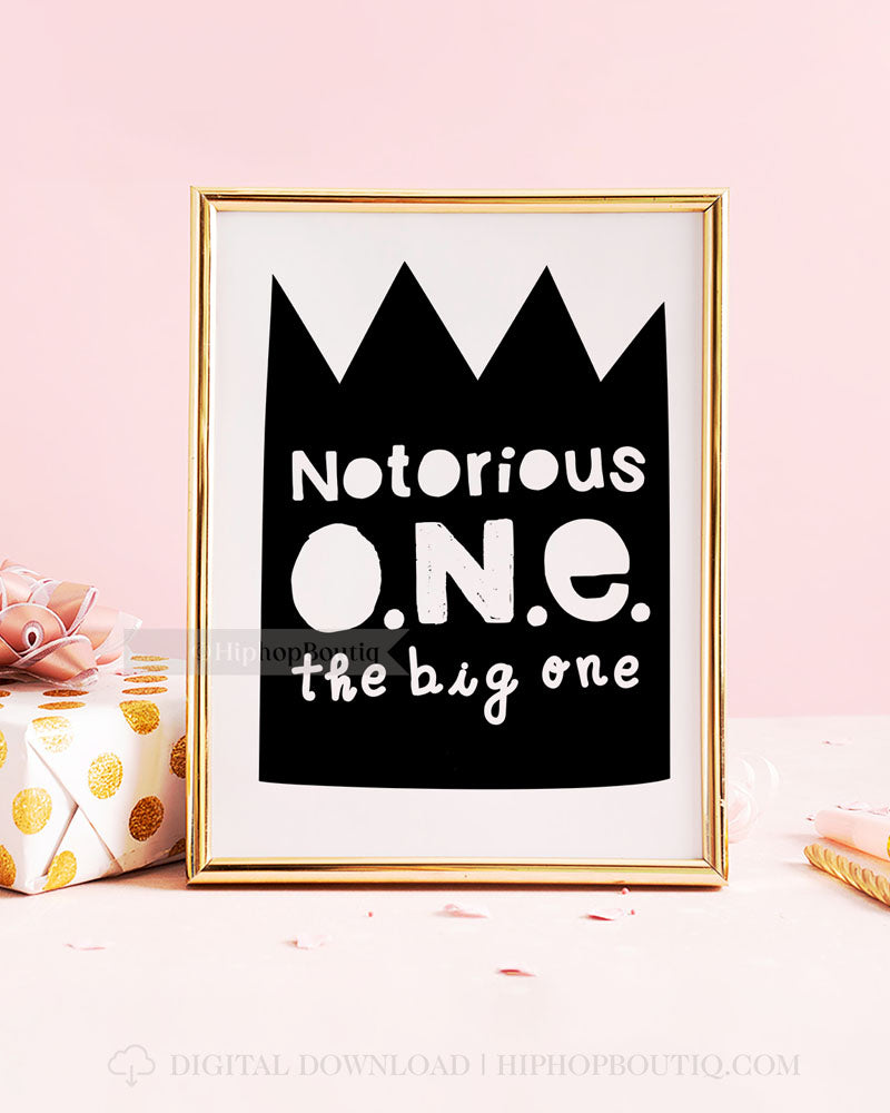 No biggie birthday party decorations | Notorious one first birthday | 90s hip hop party bundle - HiphopBoutiq