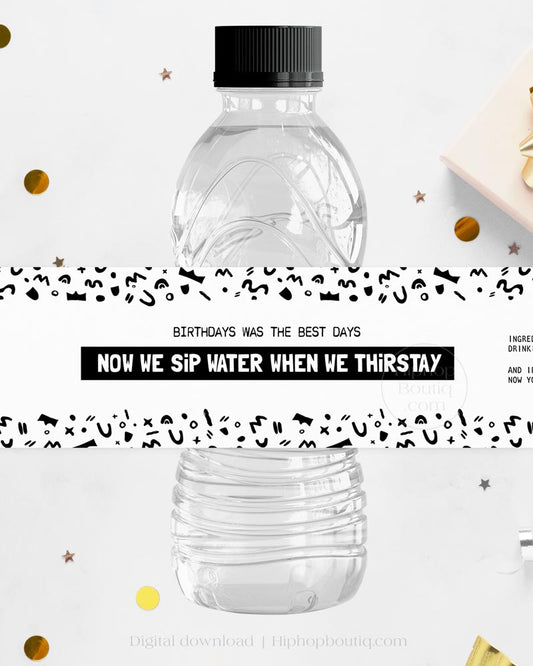 The Notorious One Water Bottle Label