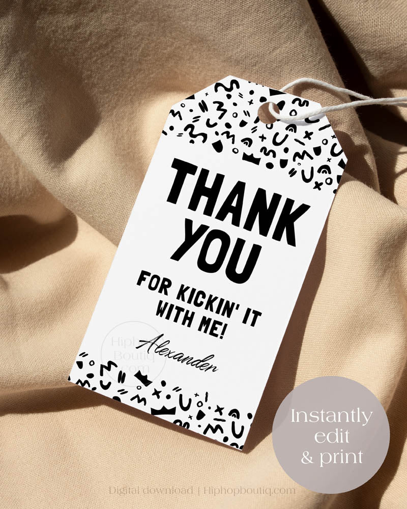 Thanks For Kickin It Hip hop Themed Party Favor Tag – HiphopBoutiq thanks-for-kickin-it-hip-hop-themed-party-favor-tag-hiphopboutiq