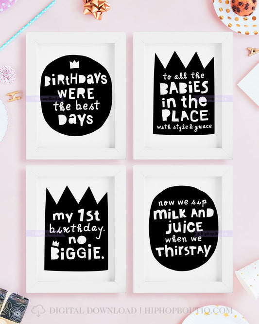 No biggie birthday party theme decorations | Hip hop notorious one first birthday bundle - HiphopBoutiq