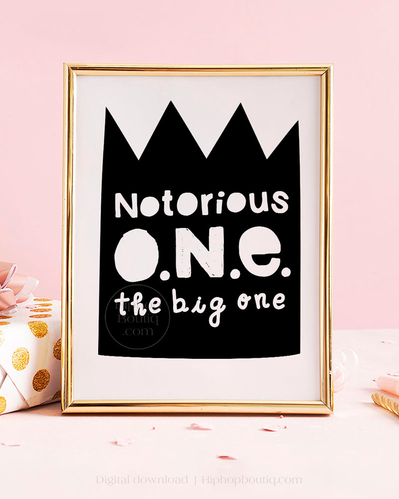 Notorious O.n.e. the big one first birthday decor | Hip hop themed party - HiphopBoutiq