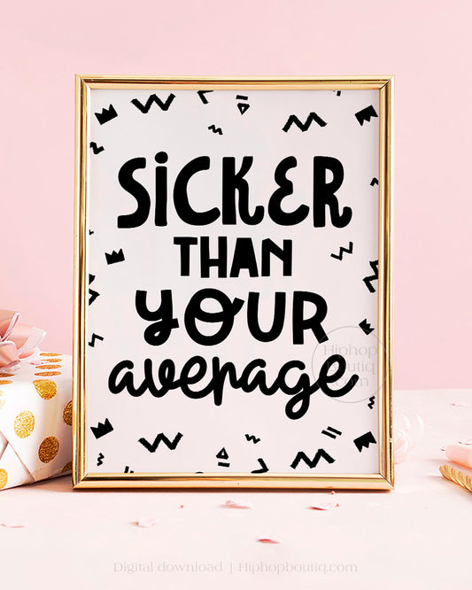 90s Hip Hop Geometric Birthday Sign