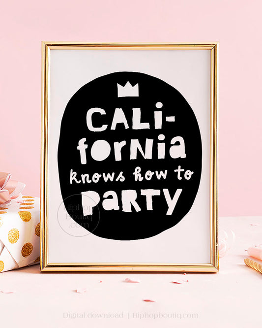 California knows how to party | Hip hop themed kids birthday decorations - HiphopBoutiq