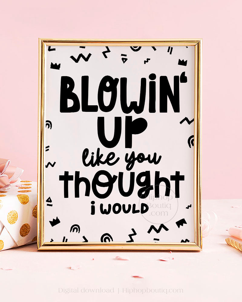 Hip Hop Theme Birthday Party Sign