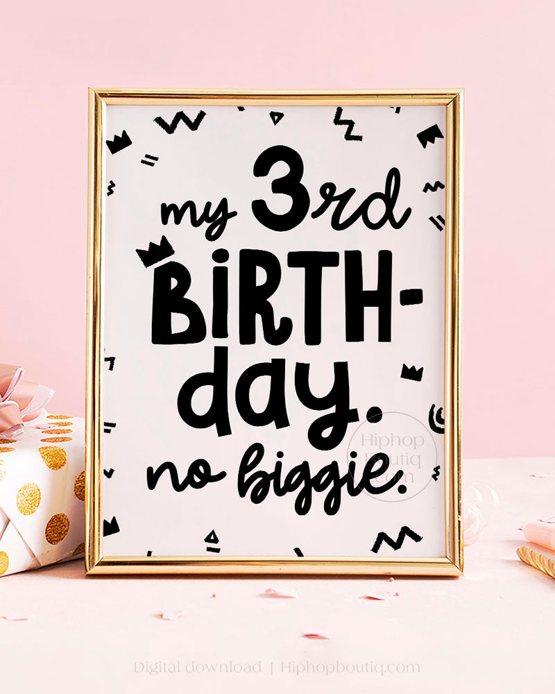 My 3rd Birthday 90s Hip Hop Party Sign