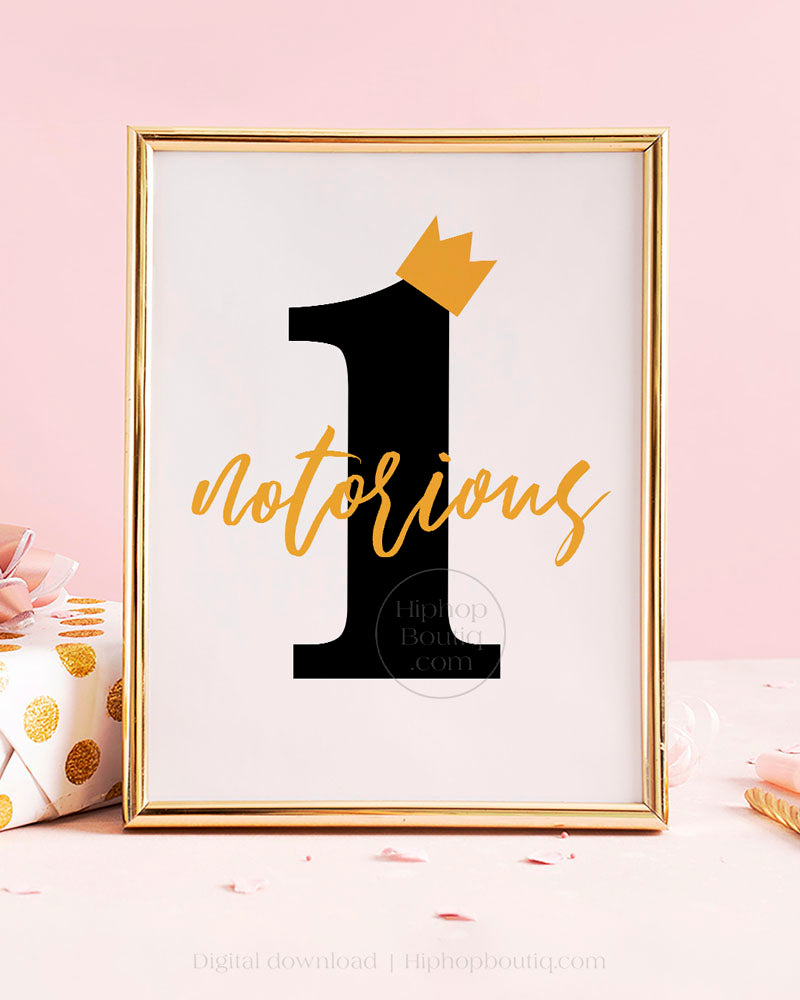 Notorious One birthday decoration | 90s hip hop themed party - HiphopBoutiq