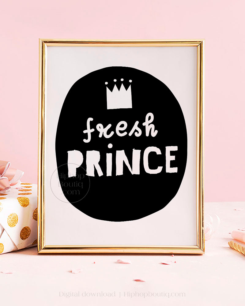 Prince decor sign for baby shower