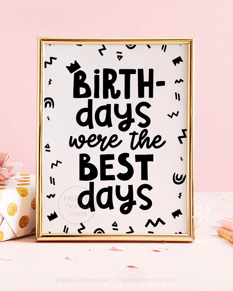 90s Hip Hop Themed Birthday Party Sign