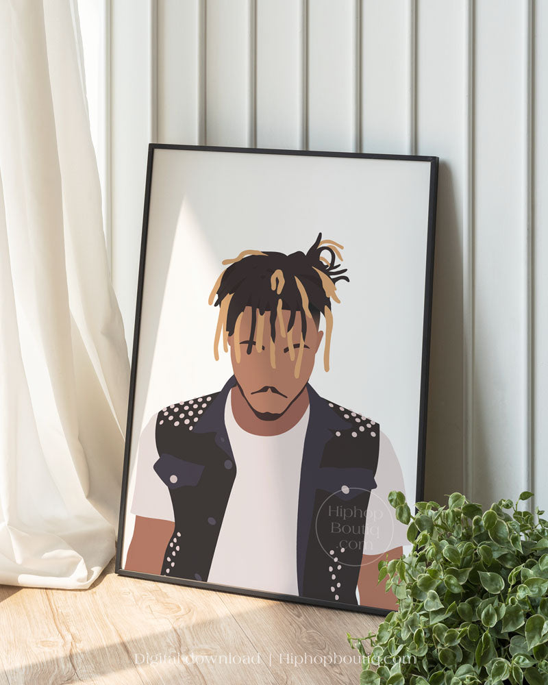 Rapper poster | Hip hop artist portrait printable - HiphopBoutiq