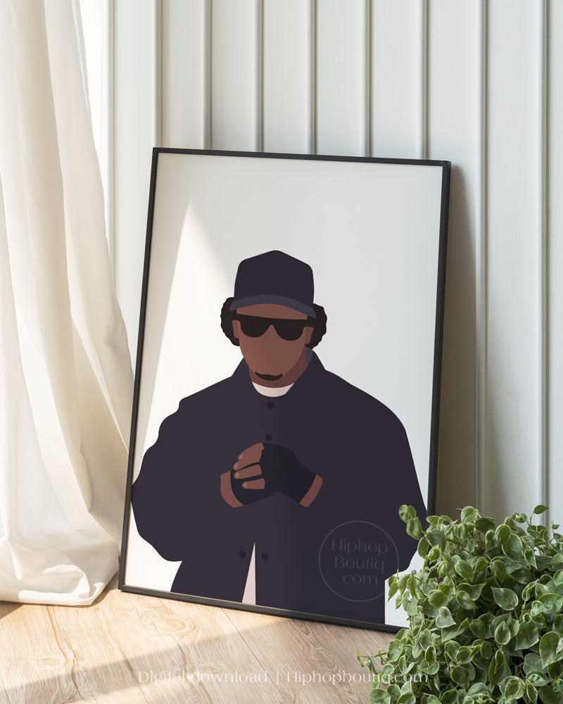 90s rapper poster | Old school hip hop wall art printable - HiphopBoutiq