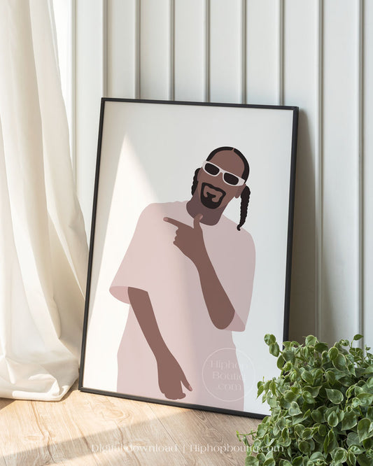 Old school rapper poster | 90s hip hop wall art printable - HiphopBoutiq