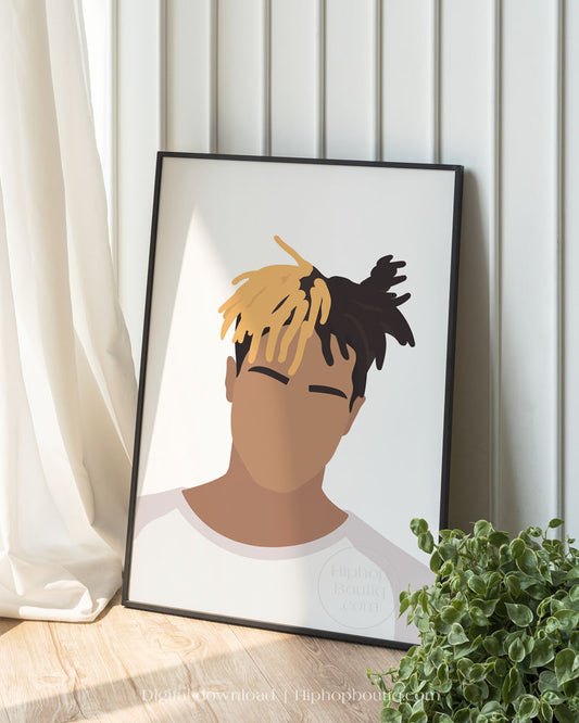 Rapper portrait printable | Rapper poster | Hip hop artist wall art - HiphopBoutiq
