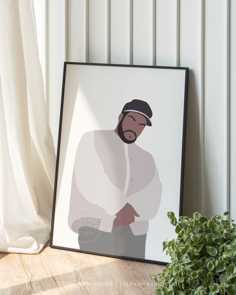 90s rapper poster | Old school hip hop wall art printable - HiphopBoutiq