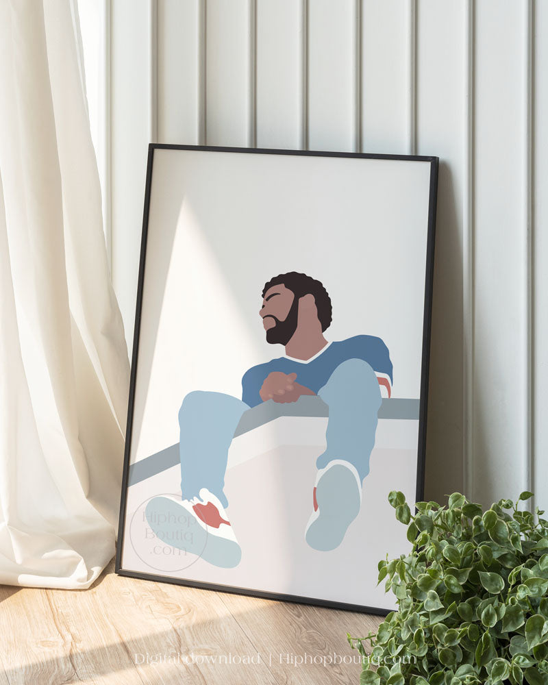 Rapper poster | Hip hop artist wall art | Rapper portrait - HiphopBoutiq