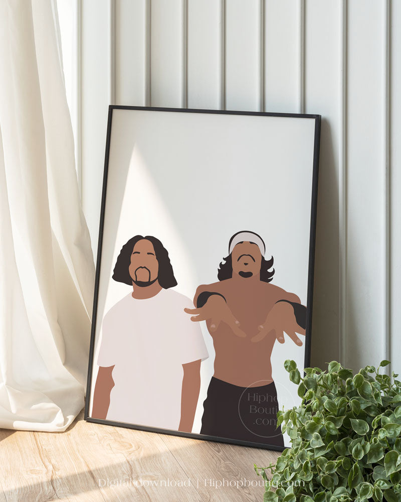 Old school rapper poster | 90s hip hop wall art printable - HiphopBoutiq