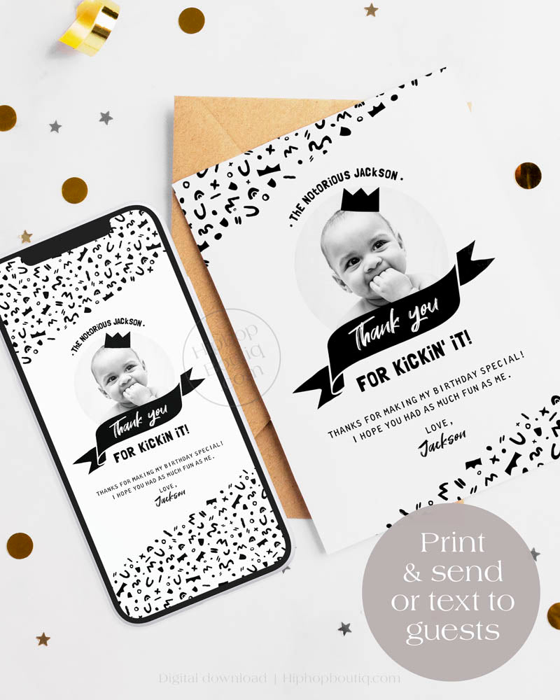 Thank You For Kickin' It Editable Card