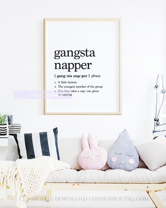 Gangsta Napper Definition Poster