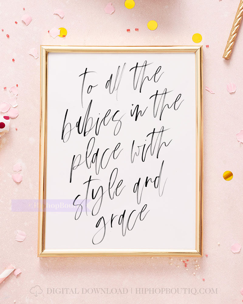 Notorious one birthday party | To all the babies in the place with style and grace | Hip hop decorations - HiphopBoutiq