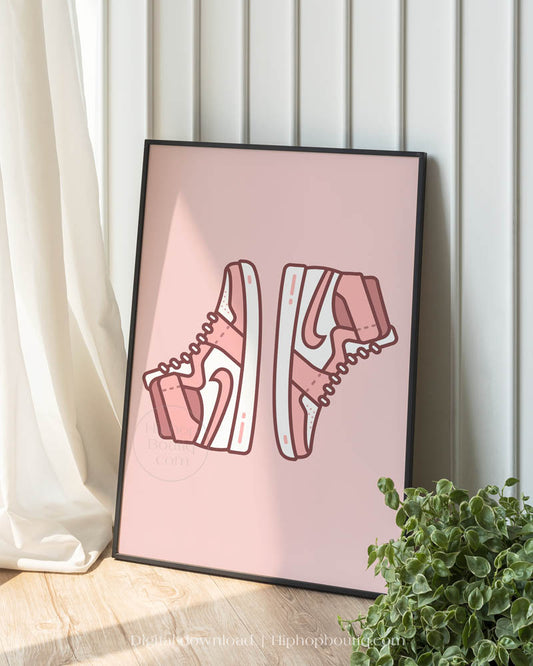 Sneakerhead Shoe Poster Pink
