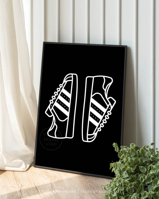Sneakerhead Shoe Poster Black