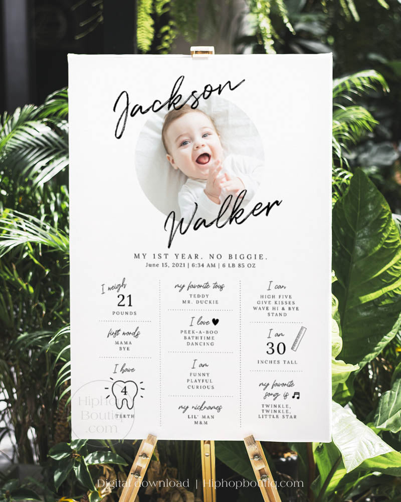Baby's 1st Year Milestone Sign Template