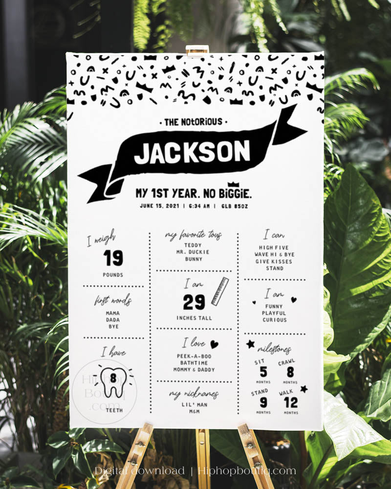 My First Year Editable Birthday Milestone Sign