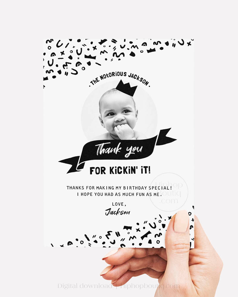 Thank You For Kickin' It Editable Card
