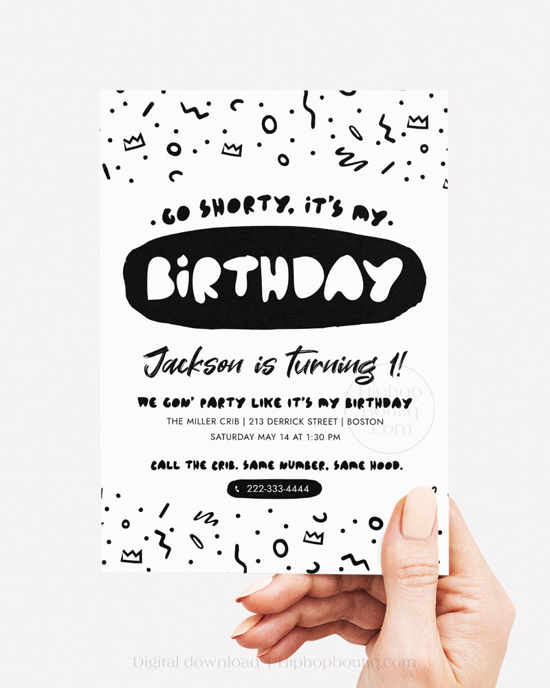 Go Shorty It's My Birthday Editable Invitation Template