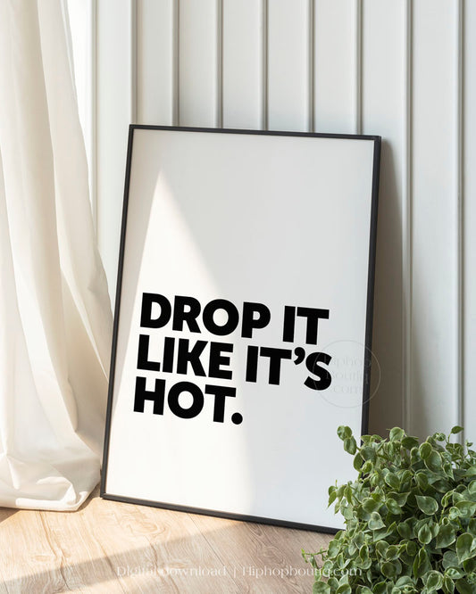 Drop it like it's hot bathroom sign | Old school hip hop bathroom decor - HiphopBoutiq