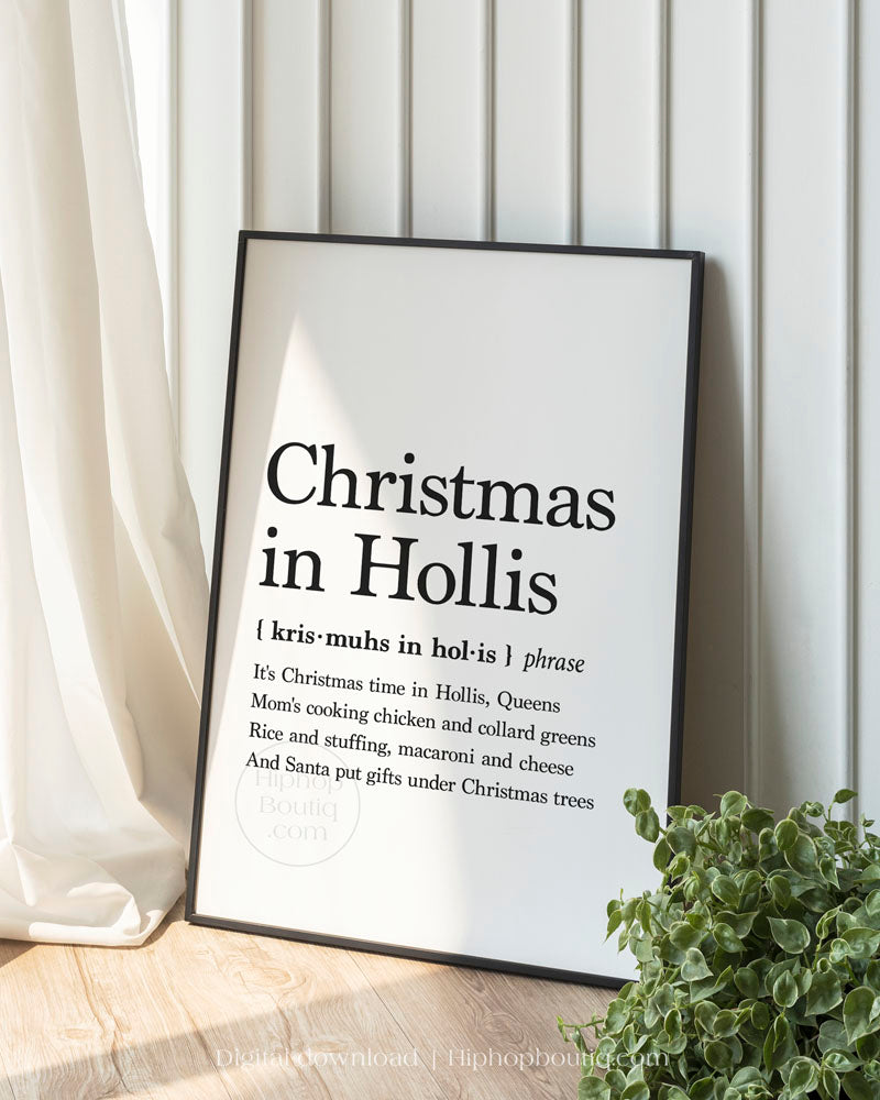 Christmas In Hollis Rap Definition Poster