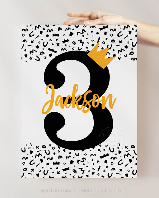 Welcome Sign for 3rd Birthday Party