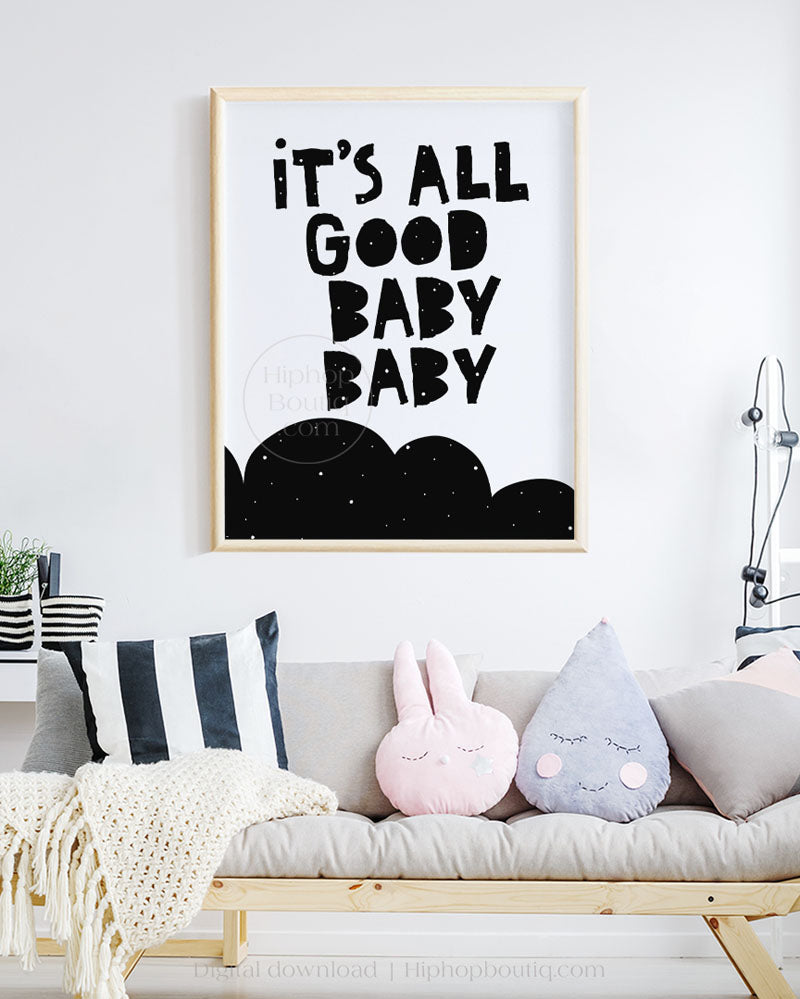 Hip hop themed nursery bundle | Hip hop nursery wall art | Rap lyrics baby room decor - HiphopBoutiq