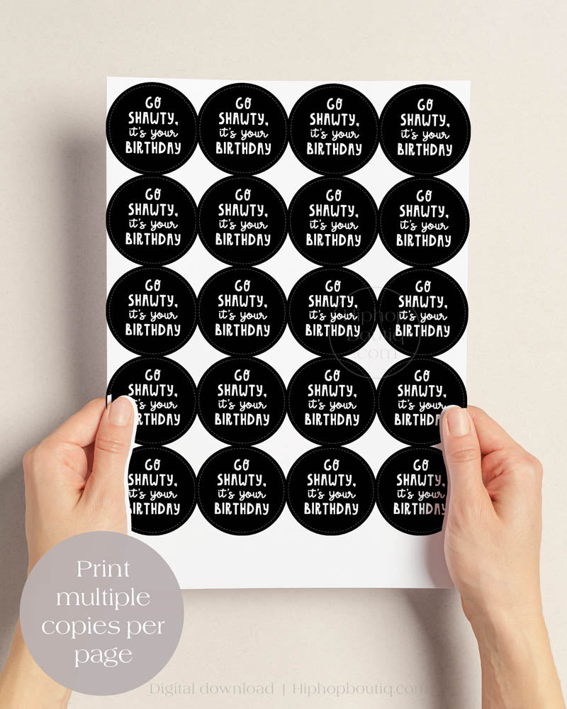 90s Hip Hop Party Cupcake Toppers